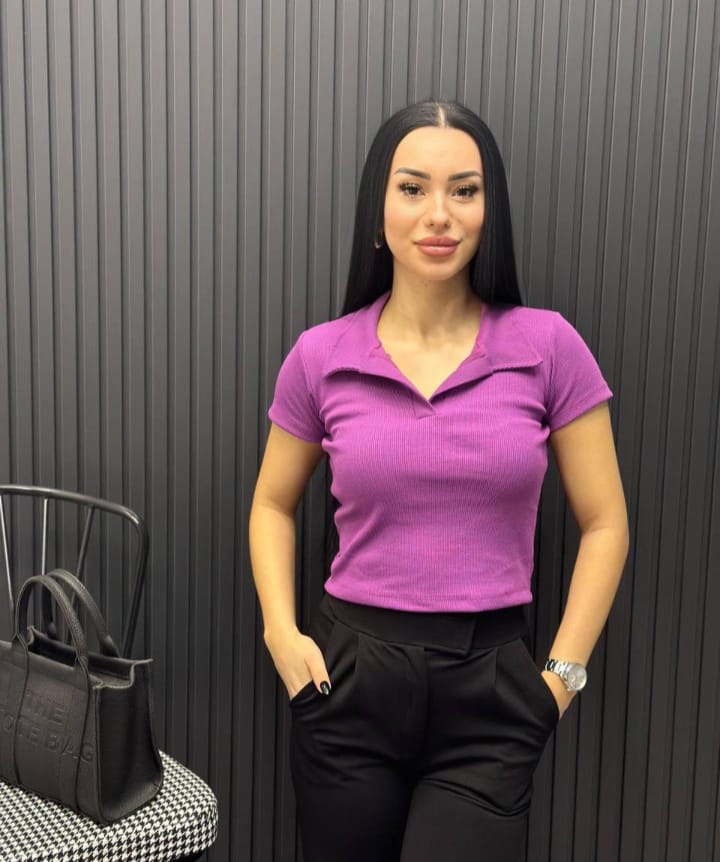 Kaçkorse Polo Yaka Crop